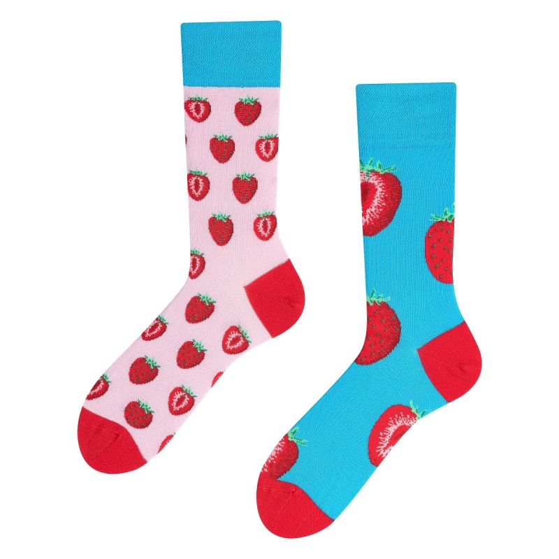 Strawberry, Todo Socks, Truskawki, Kolorowe Skarpetki