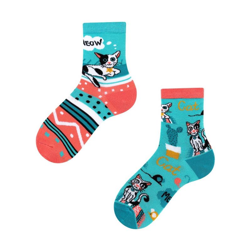 Cats Kids, Todo Socks, Kotki, Kaktus, Kolorowe Dziecięce