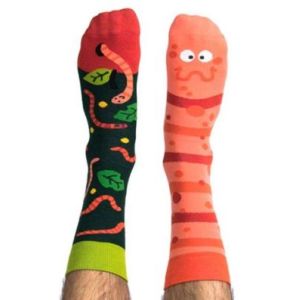 Skarpety kolorowe z serii Happy Friends Socks robak Willy Wormka