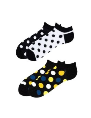 2PACK DOTS 2 pary stopek w grochy wzory: Dropsy, Black&White