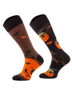 Skarpety Sporty Socks - HALLOWEEN, dynia, nietoperz