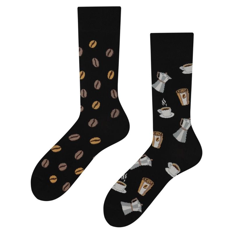 Coffee Socks, Todo Socks, Czarna kawa, Ziarna, Młynek Kolorowe Skarpetki