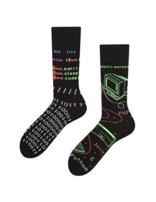 Wesołe skarpety z kodem, dla programistów CODE MODE od Todo Socks