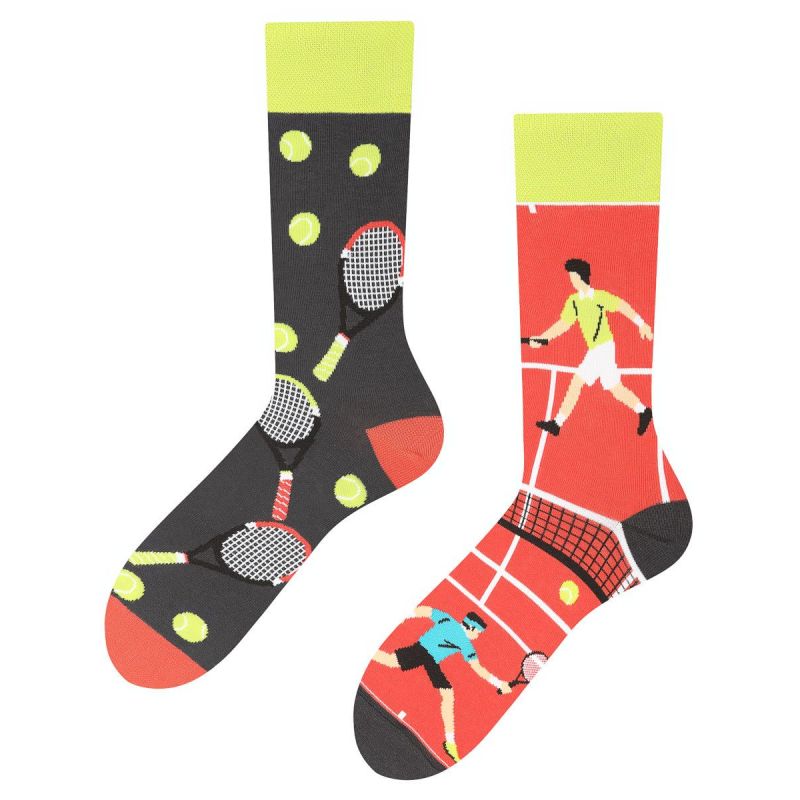 Tenis Todo Socks, Kort Tenisowy, Rakieta Tenisowa, Tenisista, Kolorowe Skarpetki