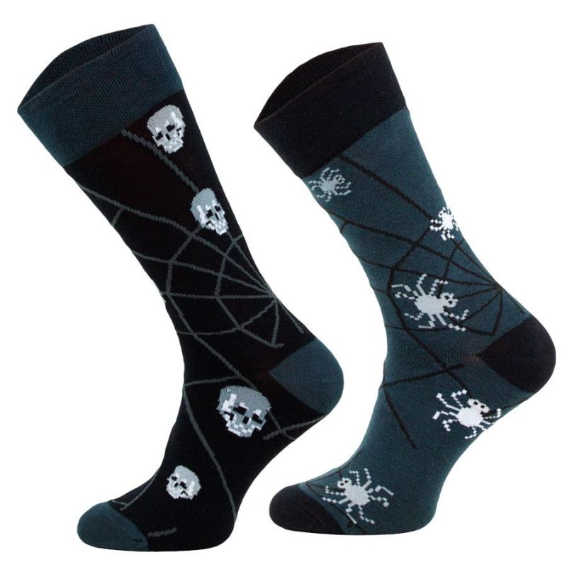 Skarpety Sporty Socks - PAJĄK, czaszki, pajęczyny