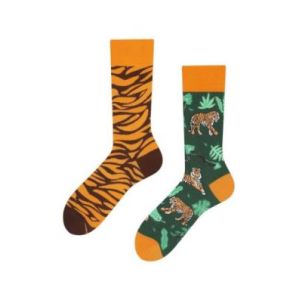 Tiger in the Jungle Todo Socks, Tygrys, Dżungla, Wąż, Kolorowe Skarpetki