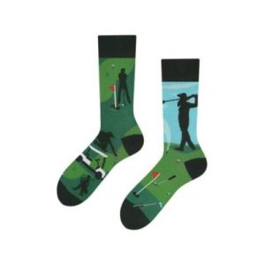 Golf Club Todo Socks, Pole golfowe, Kije, Zielona trawa, Kolorowe Skarpetki