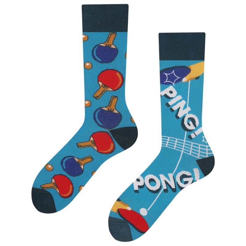 Ping Pong, Todo Socks, Tenis stołowy, piłeczki, paletki, Kolorowe Skarpetki