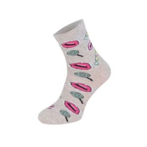 Kolorowe skarpetki CHILI Cotton Socks 748, wesołe motywy- Pop-Art, Usta, Cukierki, Słodycze