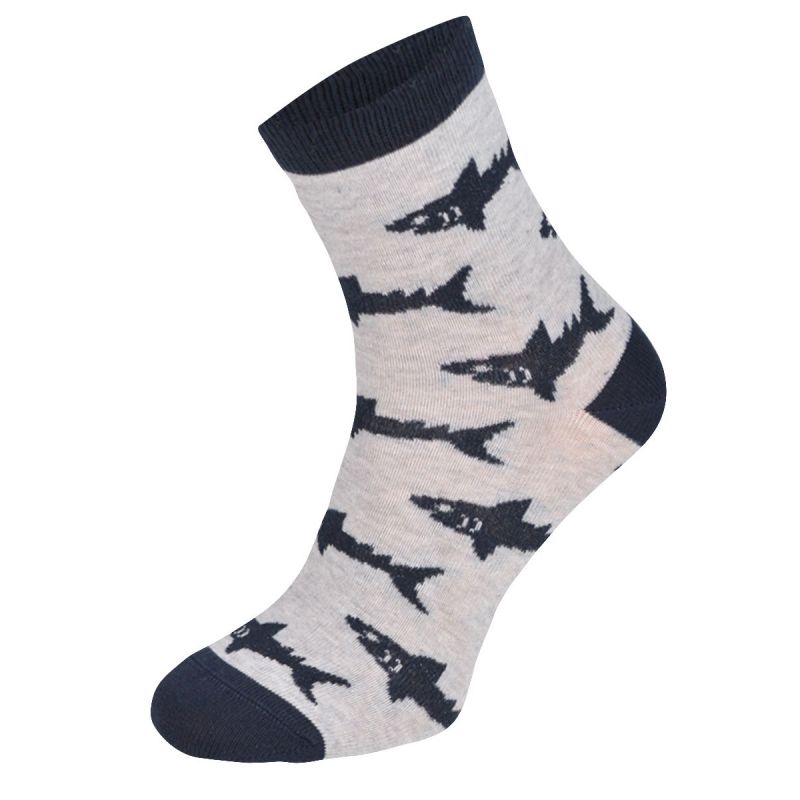 Kolorowe skarpetki CHILI Cotton Socks 748, wesołe motywy- Rekin