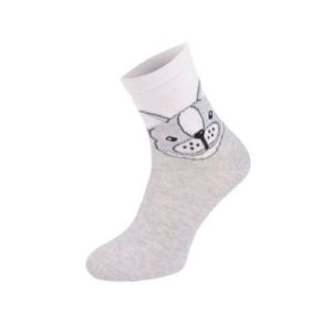 Kolorowe skarpetki CHILI Cotton Socks 748, wesołe motywy- Buldog, Pies