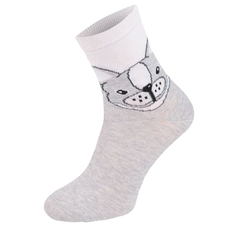 Kolorowe skarpetki CHILI Cotton Socks 748, wesołe motywy- Buldog, Pies