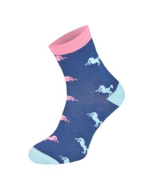 Kolorowe skarpetki CHILI Cotton Socks 748, wesołe motywy- Koniki