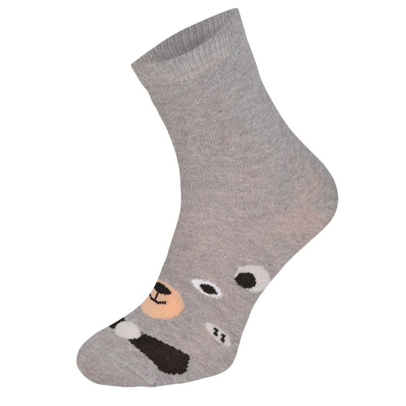 Kolorowe skarpetki CHILI Cotton Socks 748, wesołe motywy- Misio uszatek